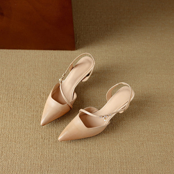 Dahlia Genuine Leather Heels  Liora Lane Boutique