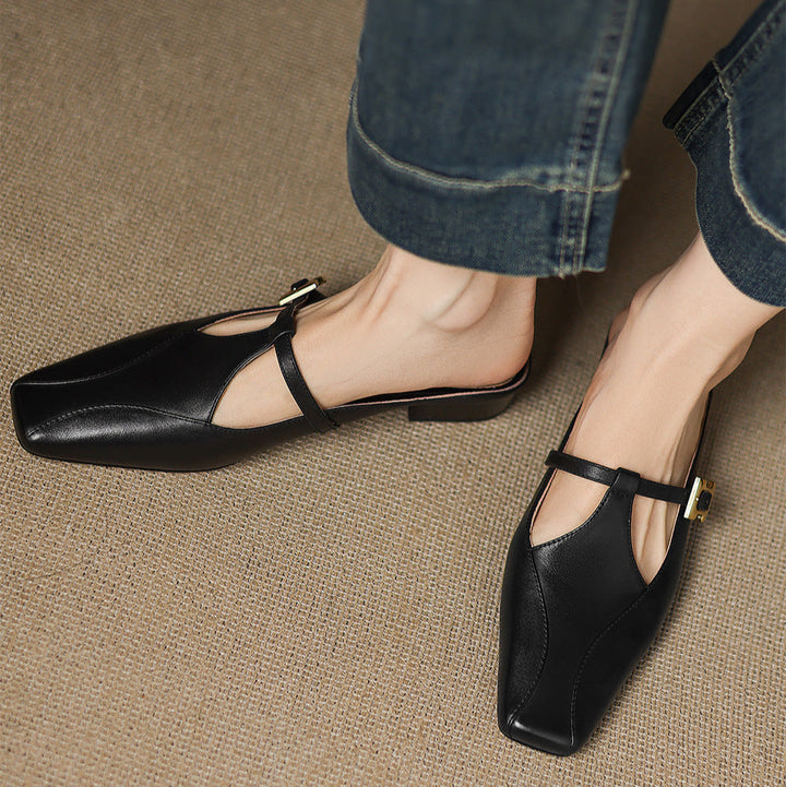 Keva Genuine Leather Mules  Liora Lane Boutique