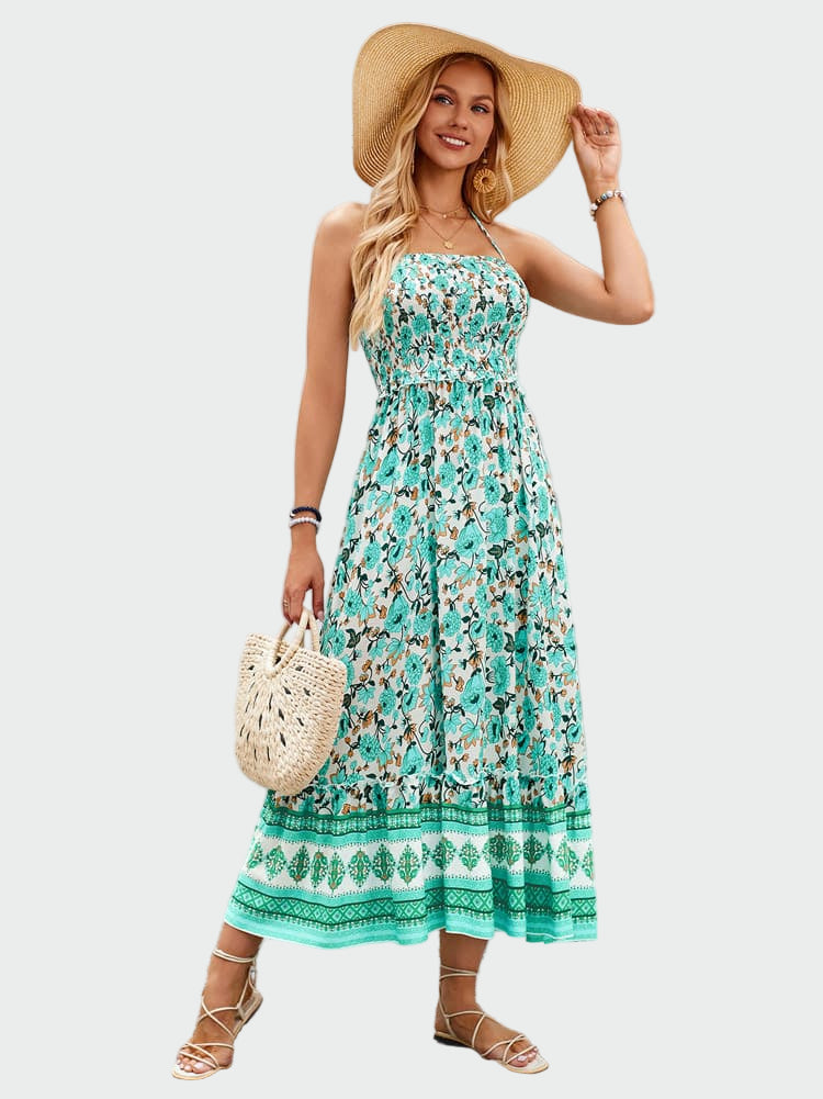 Floral Print V Neck Maxi Dress Jasmine's Boutique Australia