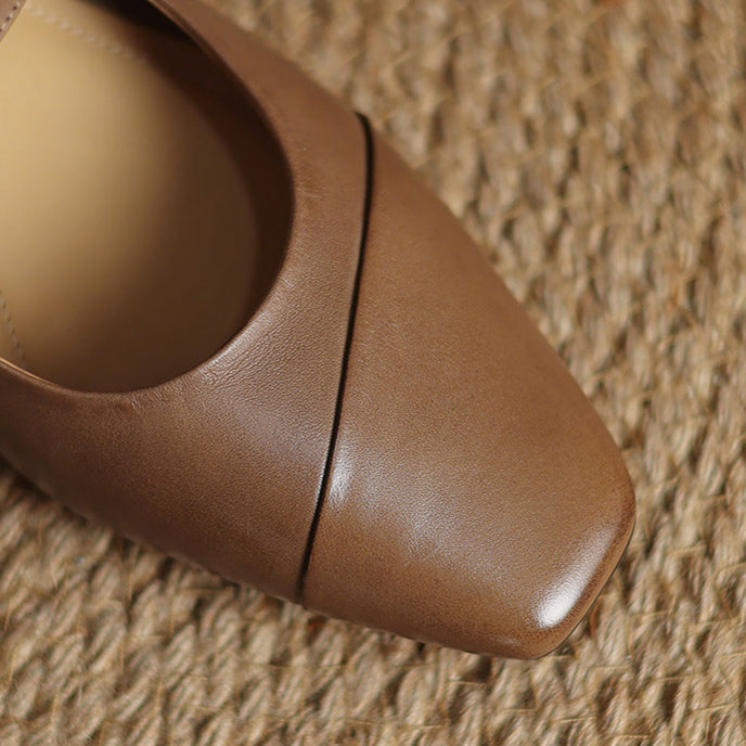 Clarette Genuine Leather Heels  Liora Lane Boutique