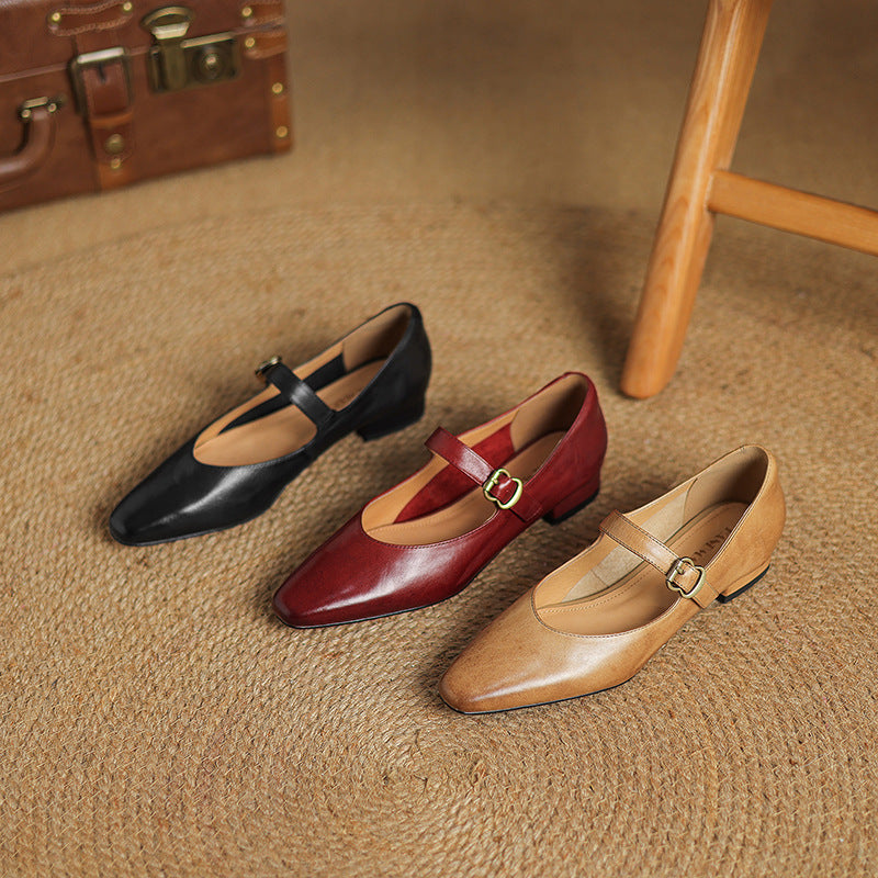 Maira Genuine Leather Heels  Liora Lane Boutique