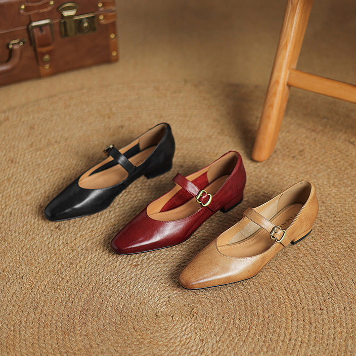 Maira Genuine Leather Heels  Liora Lane Boutique