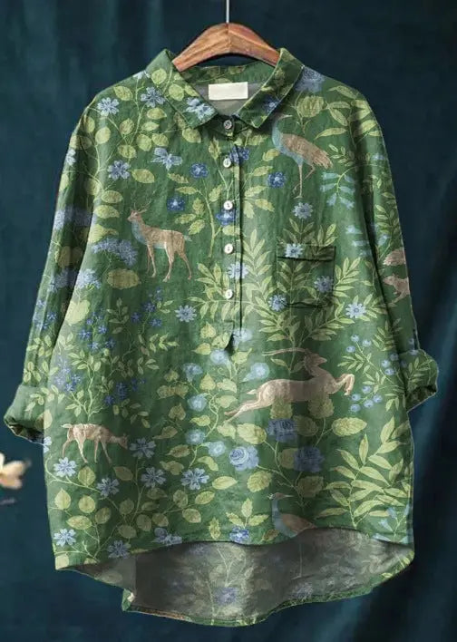 Artistic Bloom Button-Up Shirt Jasmine's Boutique Australia