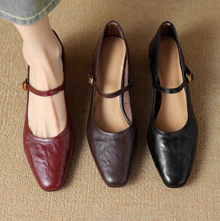 Remina Genuine Leather Heels  Liora Lane Boutique