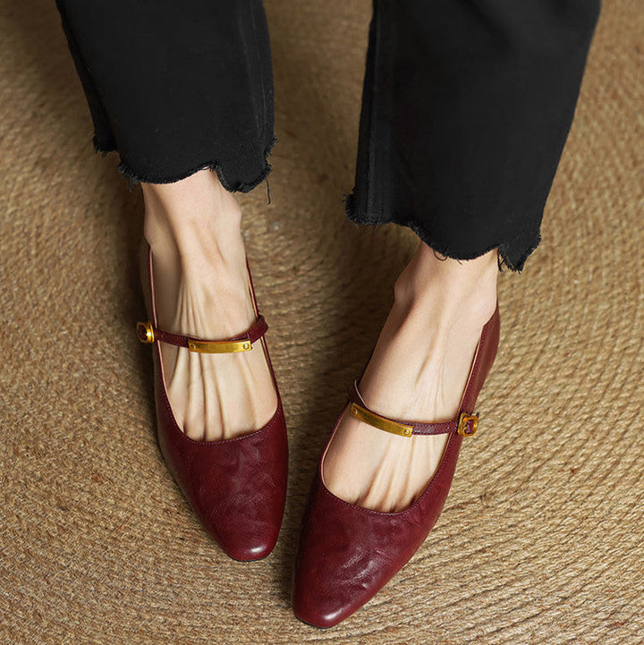 Merlot Genuine Leather Pumps  Liora Lane Boutique