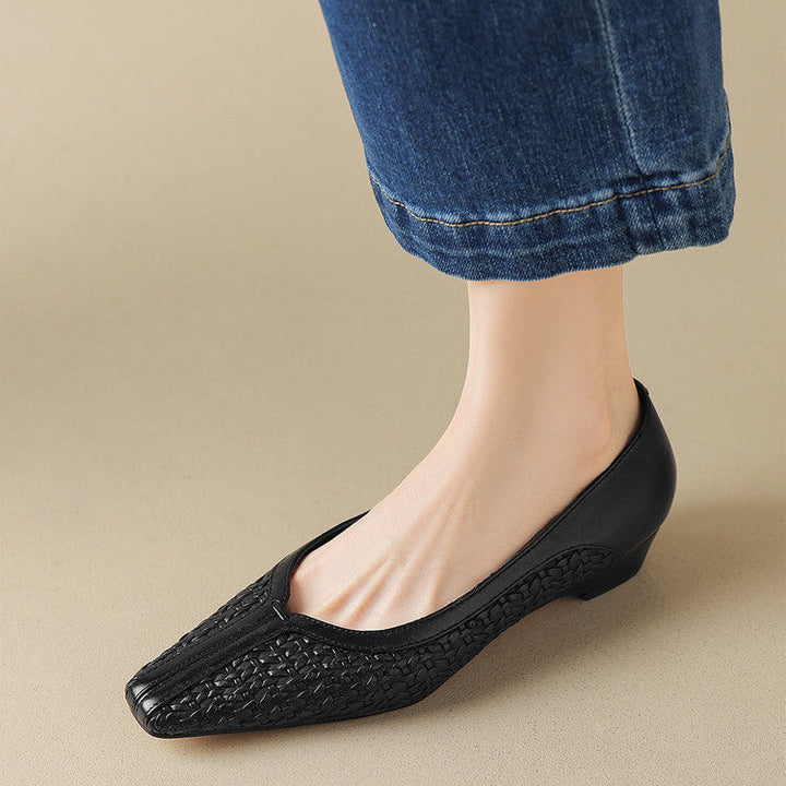 Morissa Genuine Leather Heels  Liora Lane Boutique