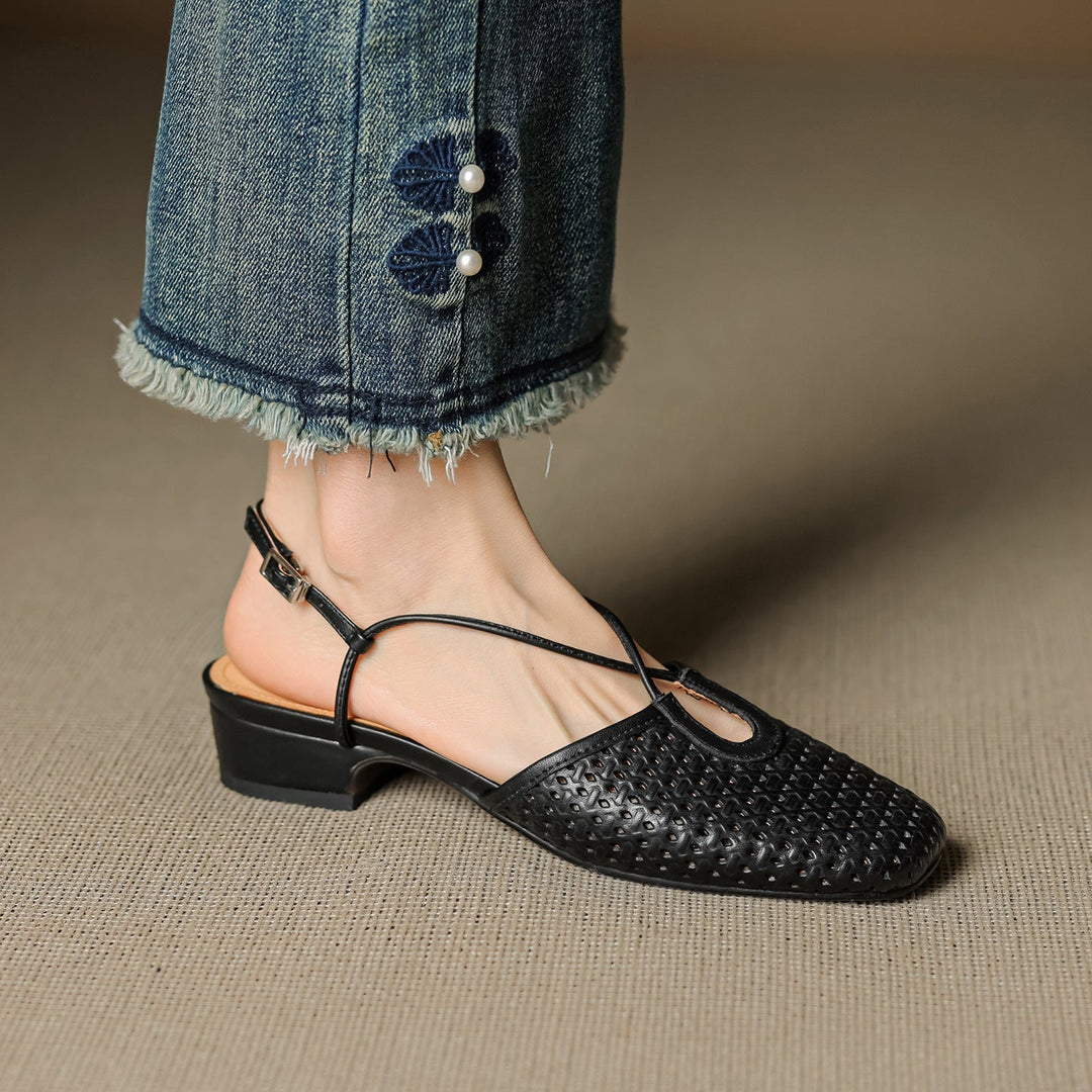 Opal Genuine Leather Slingbacks  Liora Lane Boutique