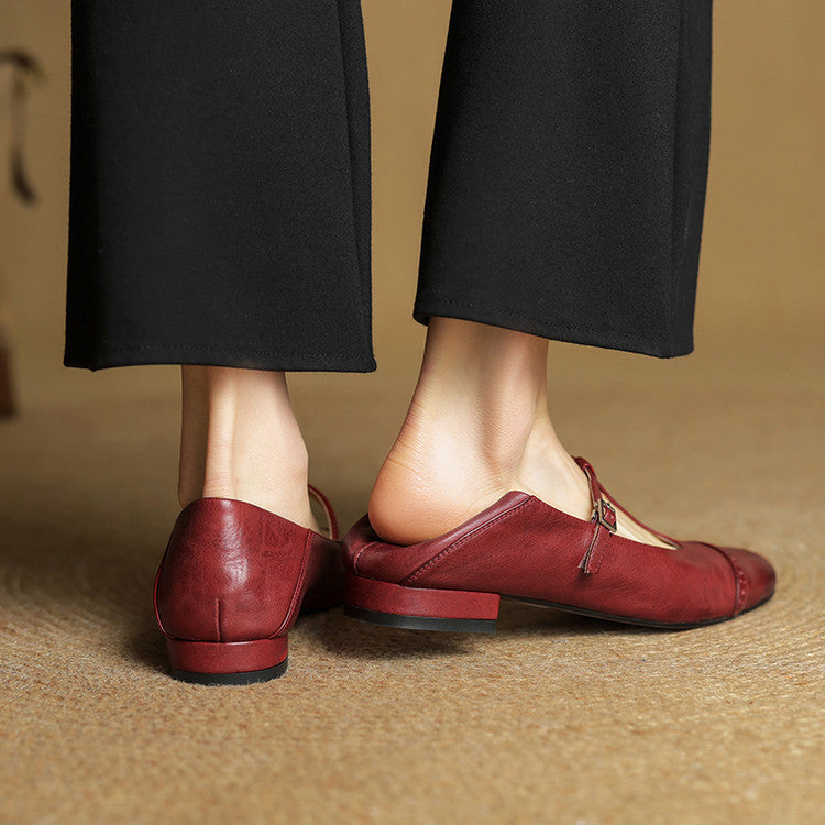 Graneth Genuine Leather Flats  Liora Lane Boutique