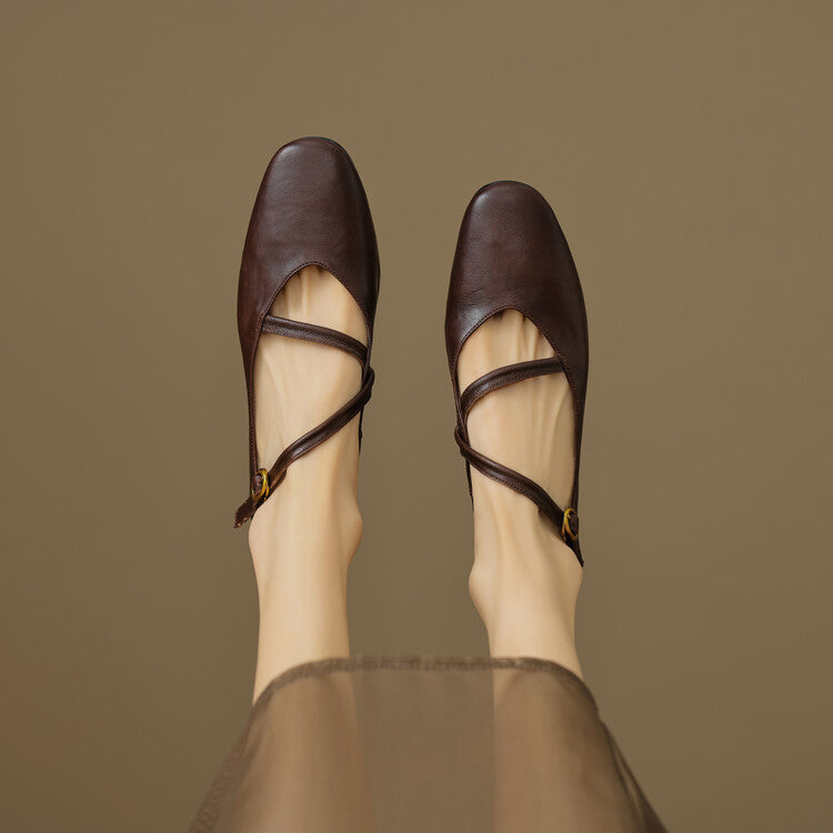 Norie Genuine Leather Flats  Liora Lane Boutique