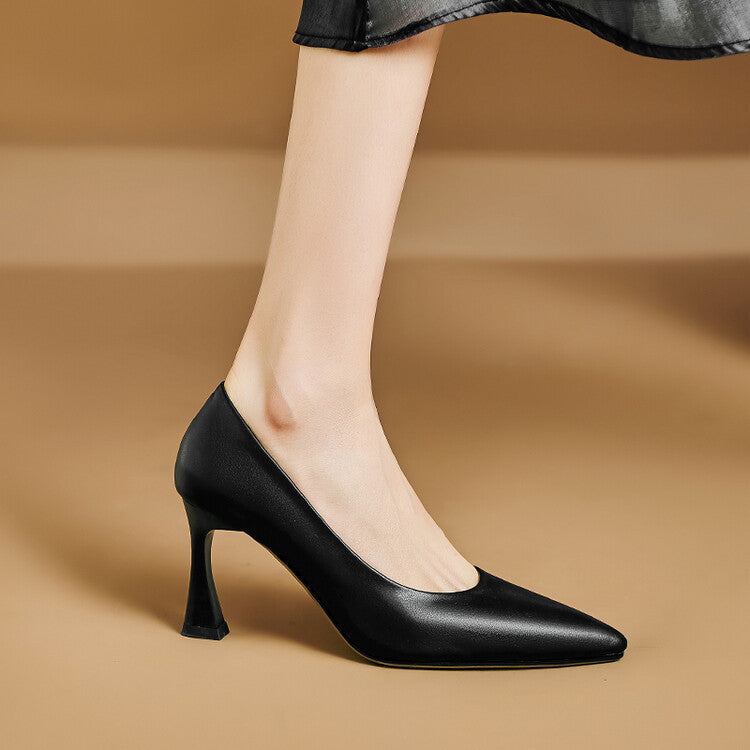 Lior Genuine Leather Heels  Liora Lane Boutique  Black / 8.5 119.99