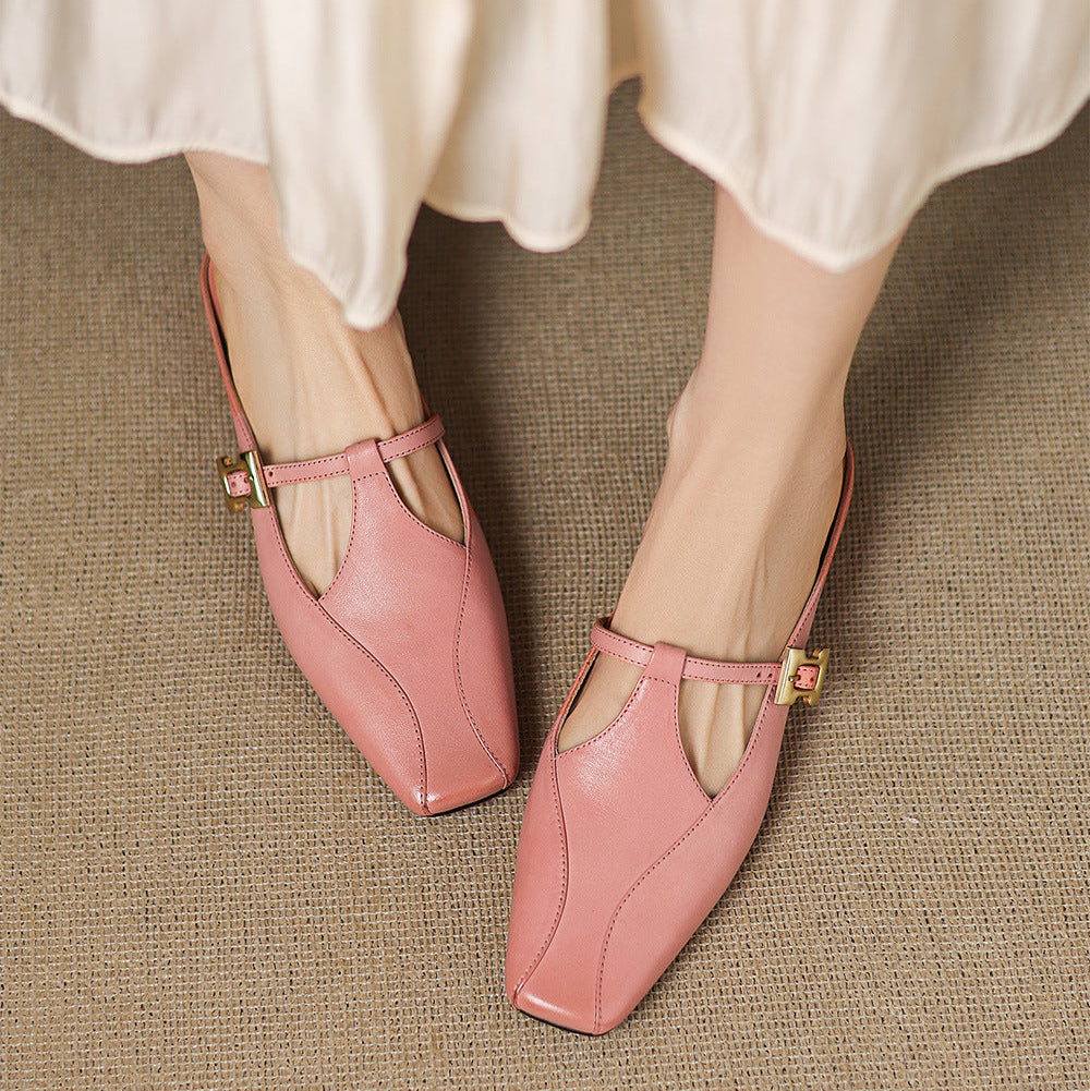 Keva Genuine Leather Mules  Liora Lane Boutique