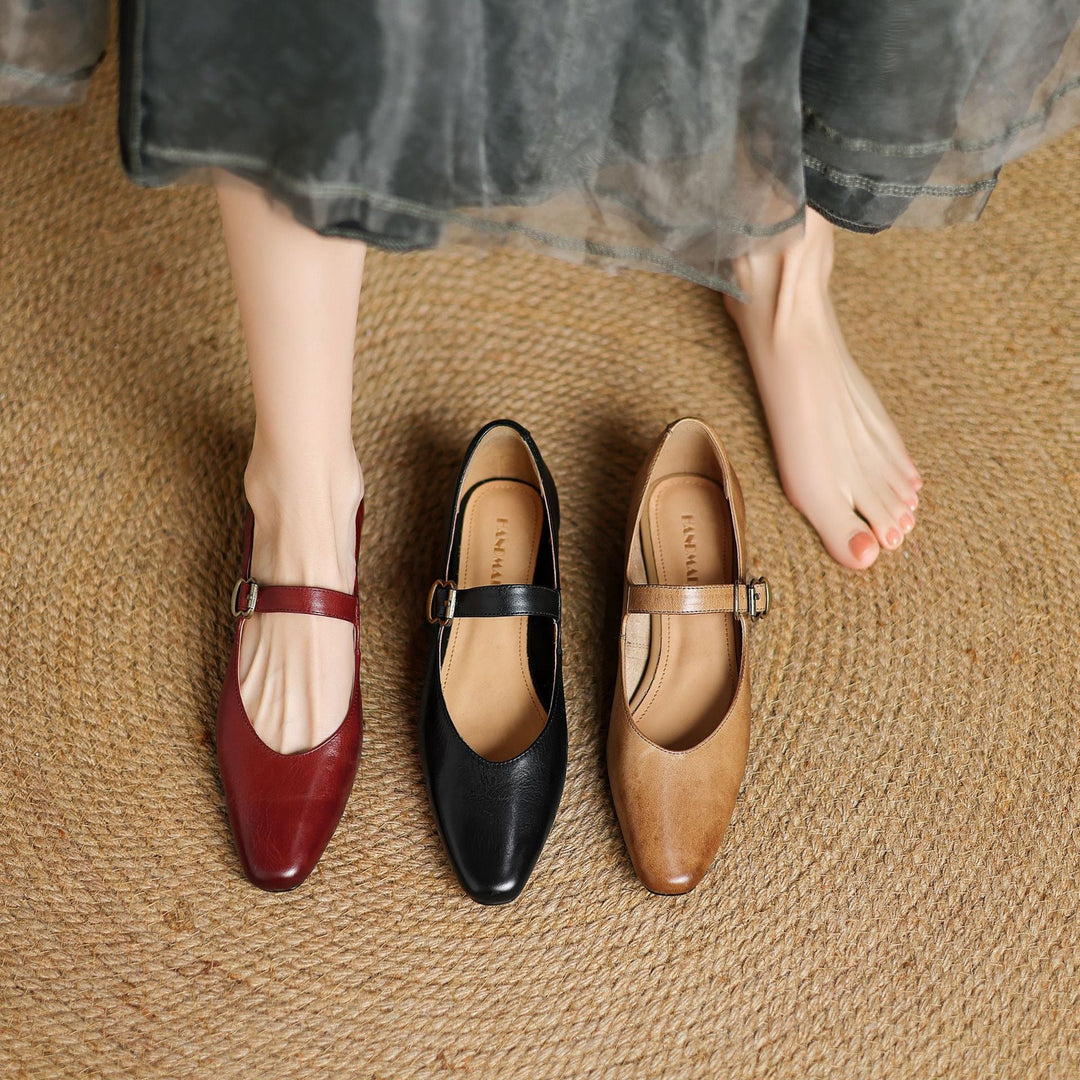 Maira Genuine Leather Heels  Liora Lane Boutique