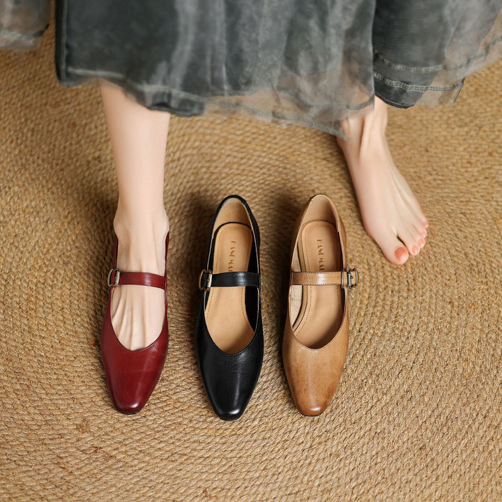 Maira Genuine Leather Heels  Liora Lane Boutique