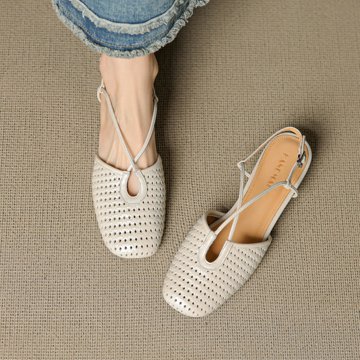 Opal Genuine Leather Slingbacks  Liora Lane Boutique