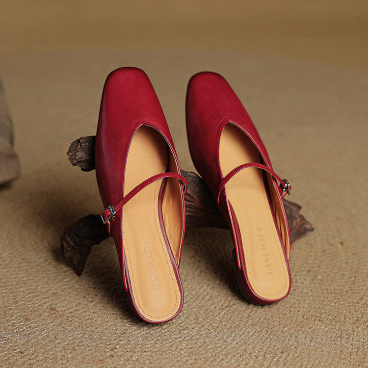 Miral Genuine Leather Mules  Liora Lane Boutique