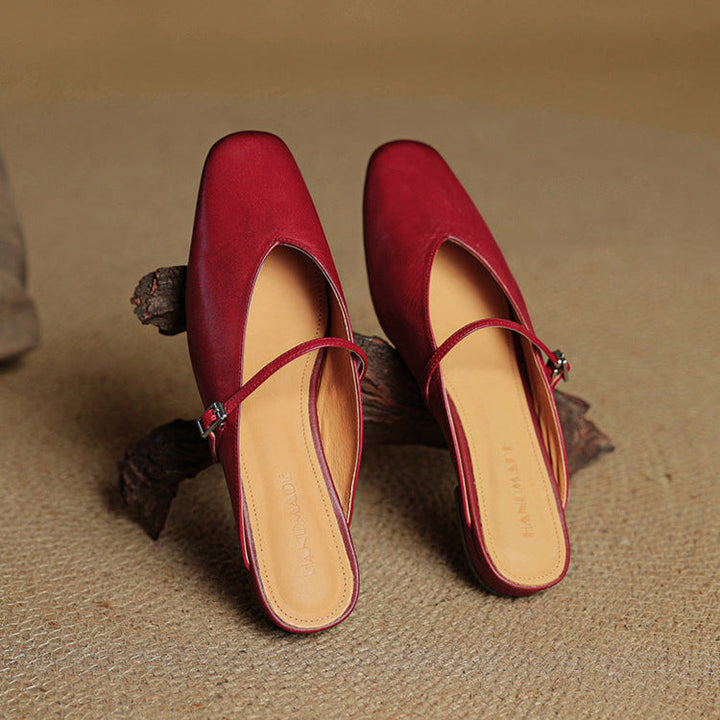 Miral Genuine Leather Mules  Liora Lane Boutique