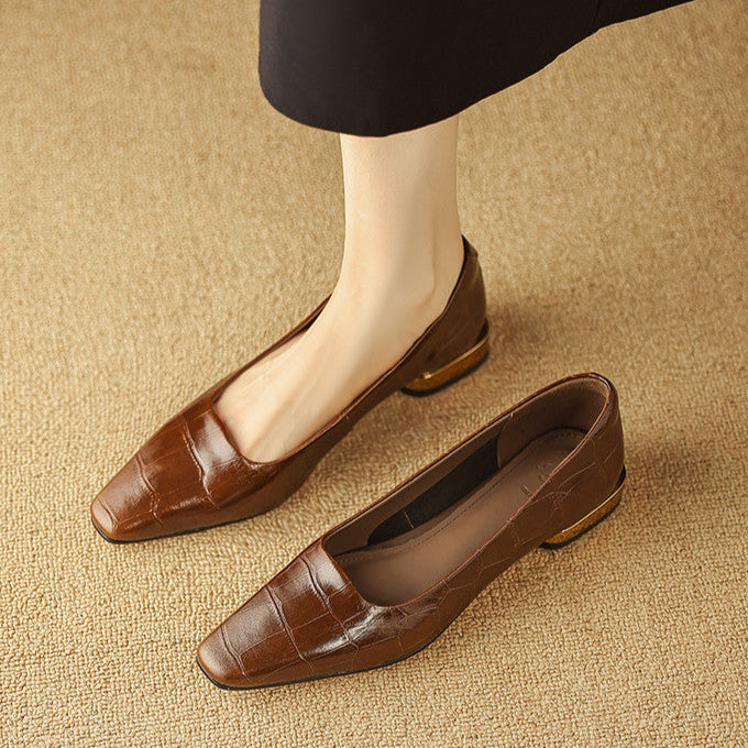 Celene Genuine Leather Heels  Liora Lane Boutique