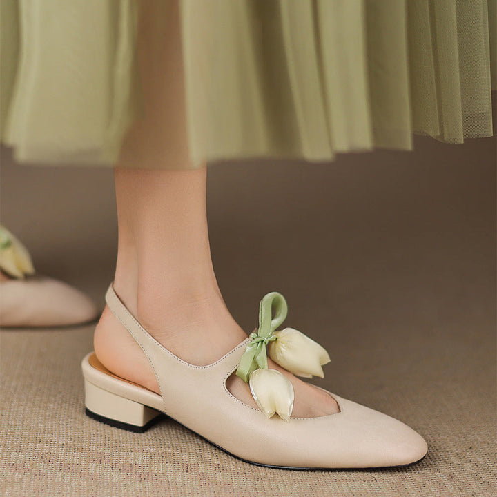 Tulip Genuine Leather Slingbacks  Liora Lane Boutique