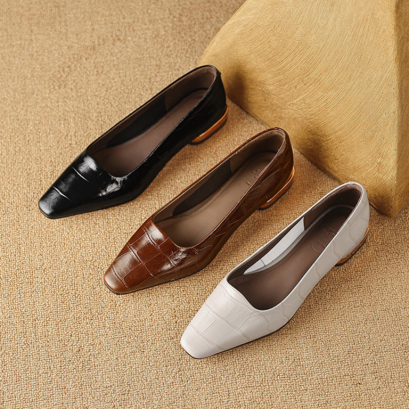 Celene Genuine Leather Heels  Liora Lane Boutique