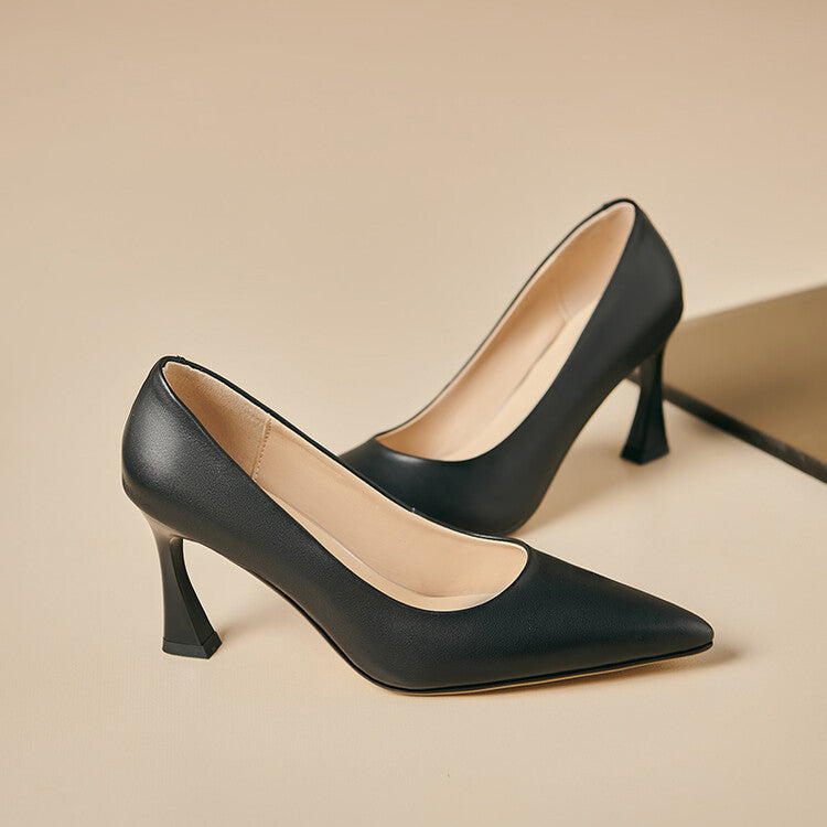 Lior Genuine Leather Heels  Liora Lane Boutique