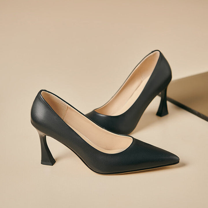 Lior Genuine Leather Heels  Liora Lane Boutique