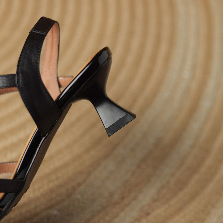 Viara Genuine Leather Heels  Liora Lane Boutique