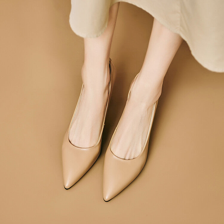 Lior Genuine Leather Heels  Liora Lane Boutique