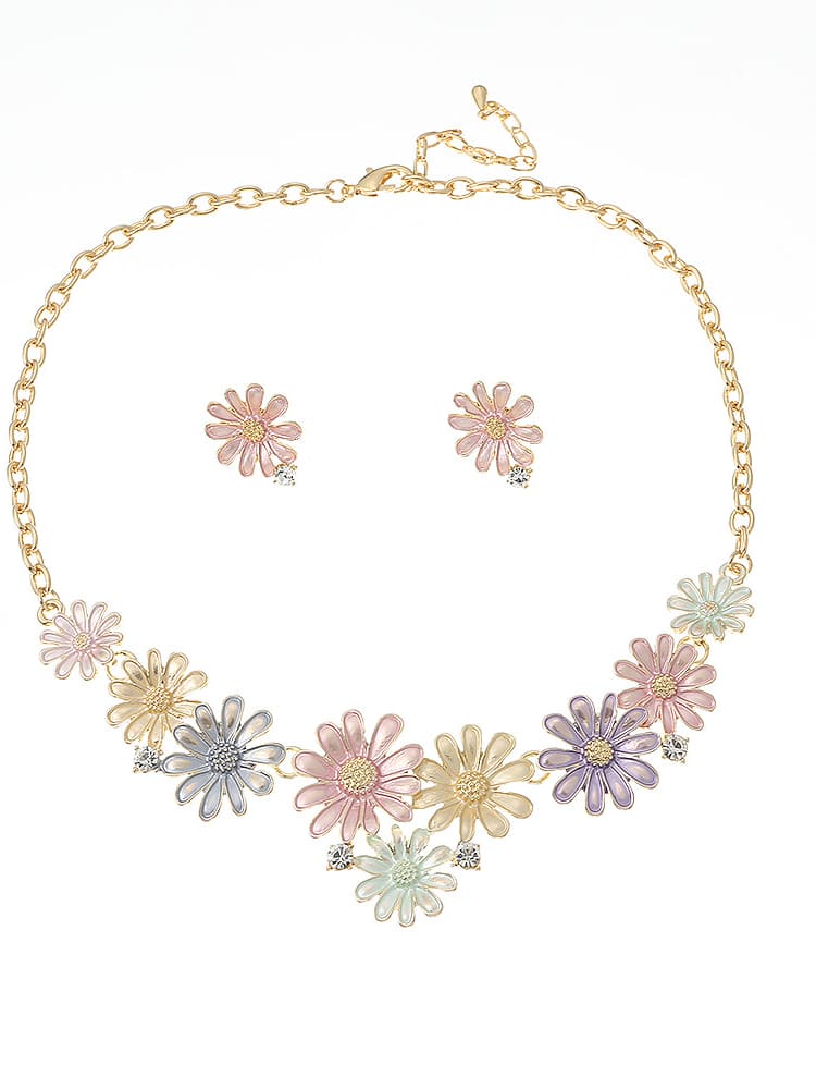 SOHI Jewelry Set Women's Multicolored Pastel Flora Jasmine's Boutique Australia