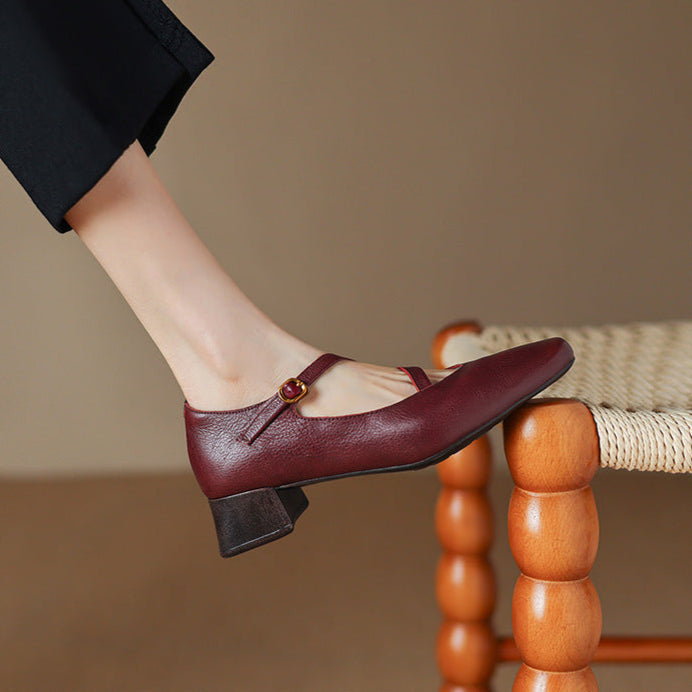 Evra Genuine Leather Heels  Liora Lane Boutique