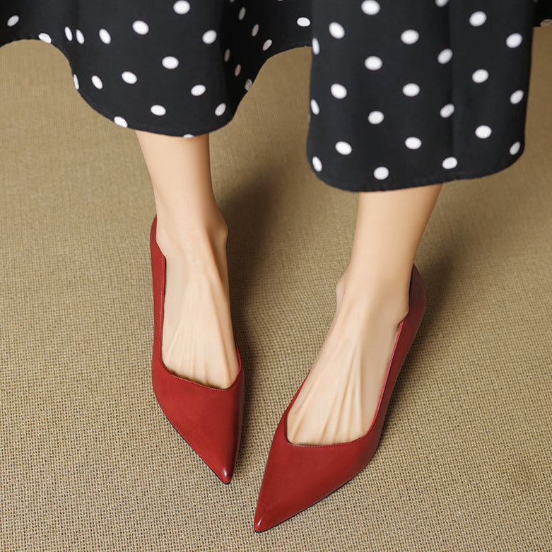 Noira Genuine Leather Heels  Liora Lane Boutique