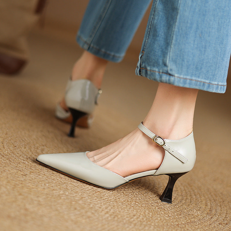 Sorlyn Genuine Leather Heels  Liora Lane Boutique