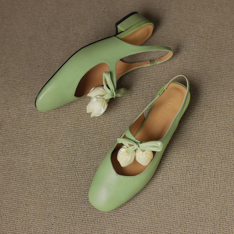 Tulip Genuine Leather Slingbacks  Liora Lane Boutique