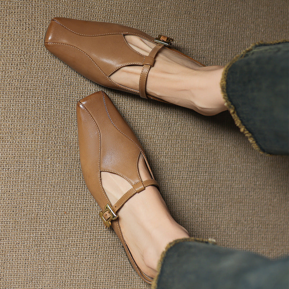 Keva Genuine Leather Mules  Liora Lane Boutique