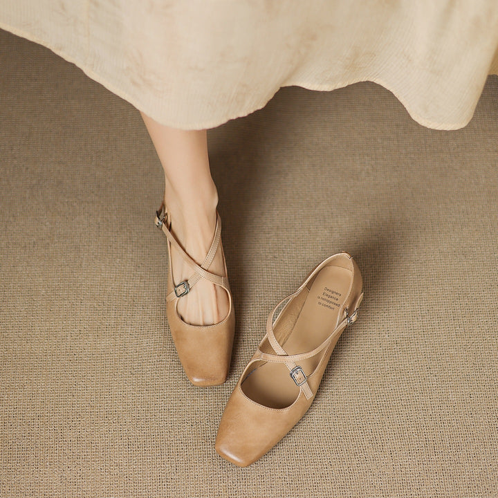 Ciora Genuine Leather Heels  Liora Lane Boutique