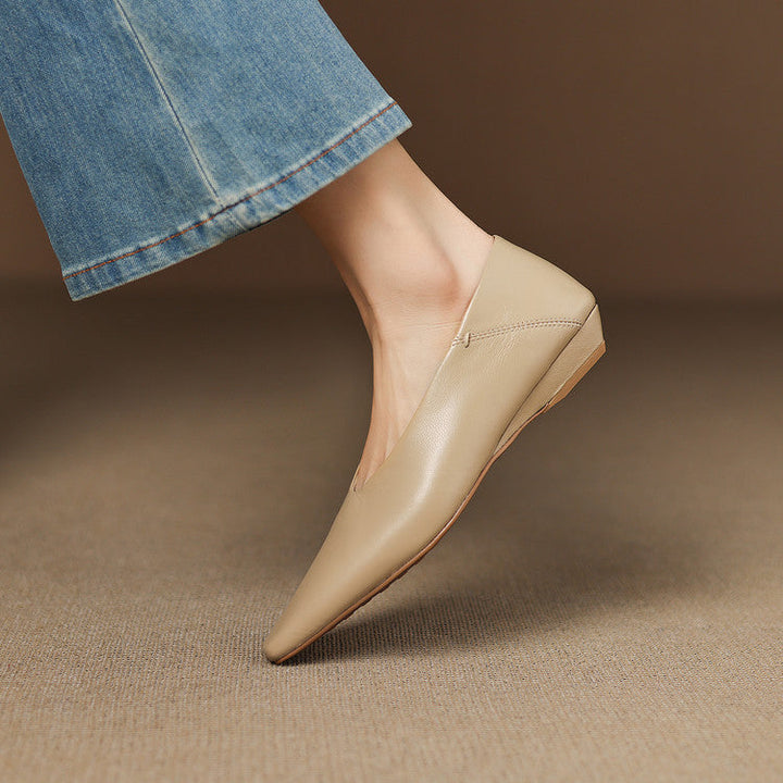 Emor Genuine Leather Flats  Liora Lane Boutique