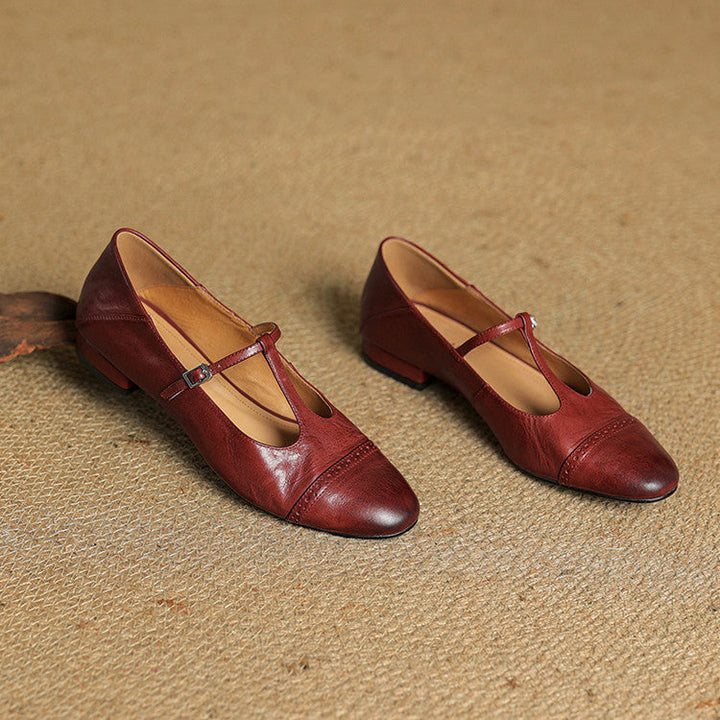 Graneth Genuine Leather Flats  Liora Lane Boutique