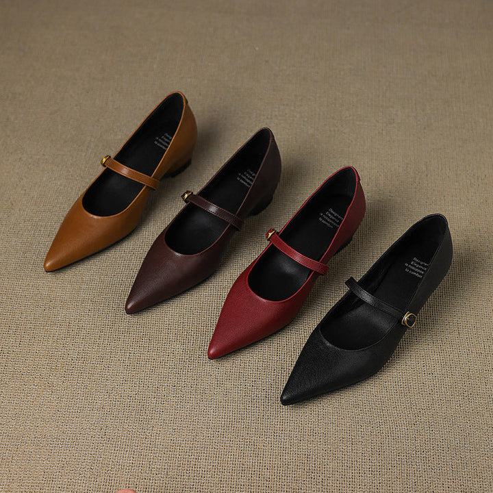 Delia Genuine Leather Heels  Liora Lane Boutique