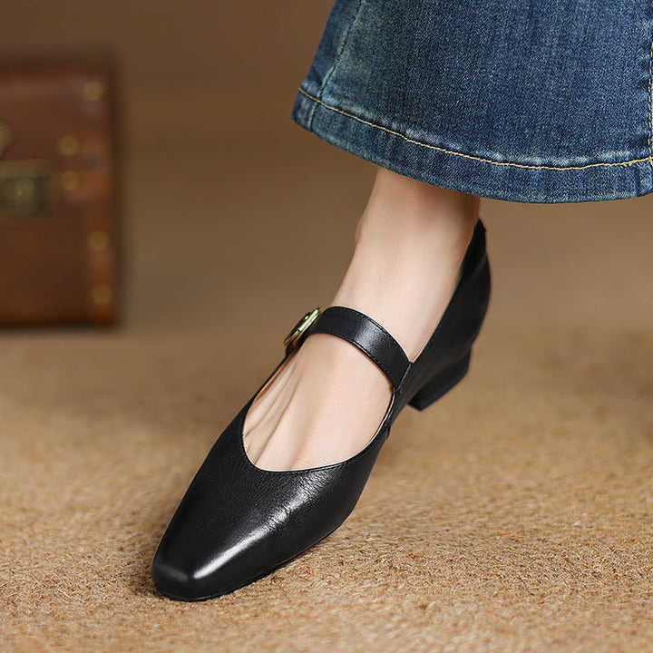 Maira Genuine Leather Heels  Liora Lane Boutique