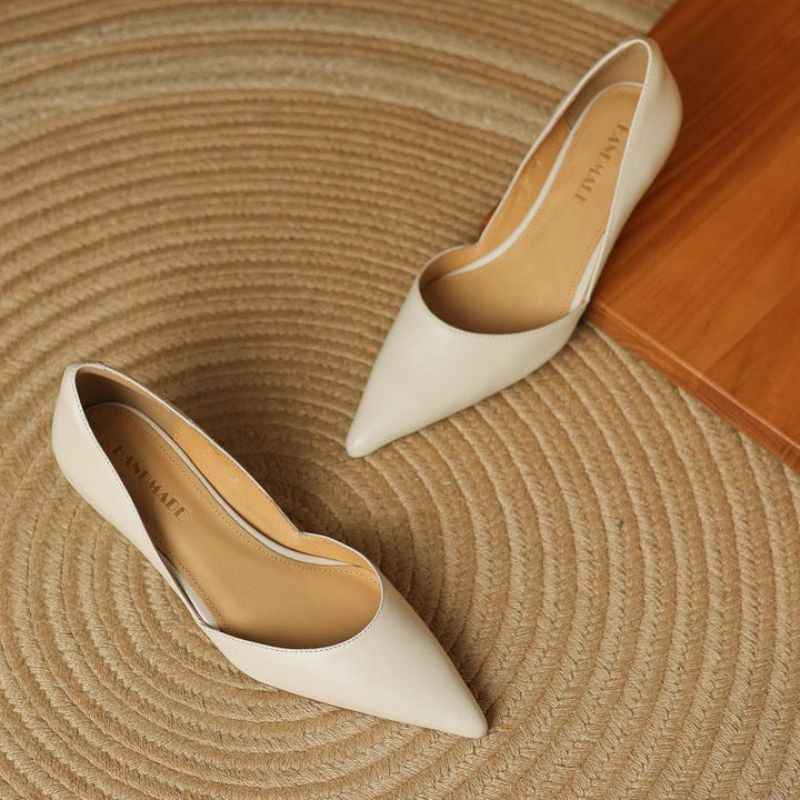 Carlen Genuine Leather Heels  Liora Lane Boutique