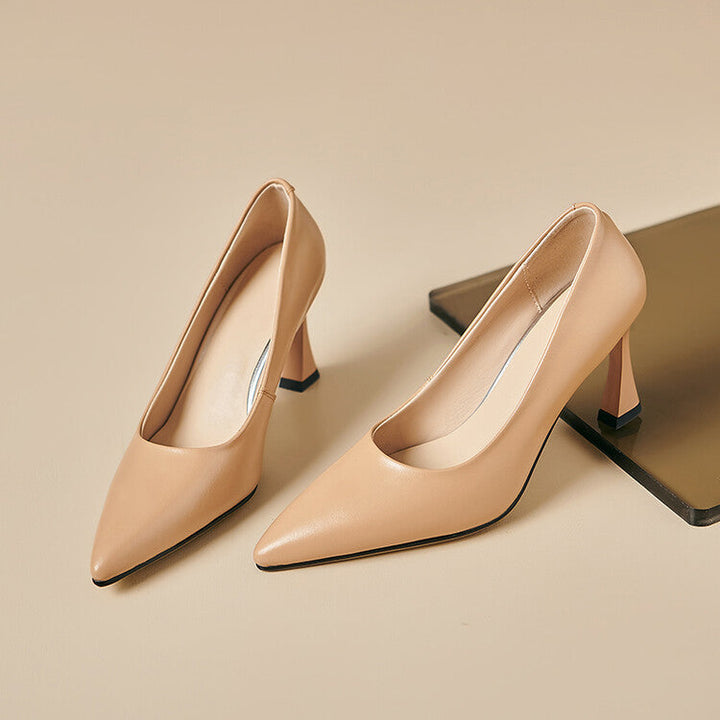 Lior Genuine Leather Heels  Liora Lane Boutique