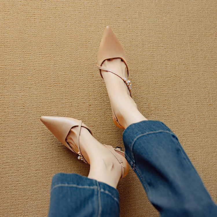 Dahlia Genuine Leather Heels  Liora Lane Boutique