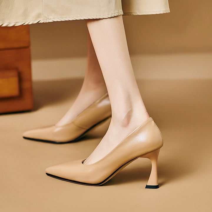 Lior Genuine Leather Heels  Liora Lane Boutique