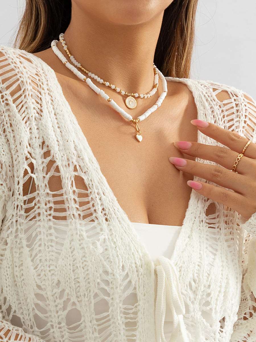 Boho Heart Crystal Necklace Jasmine's Boutique Australia