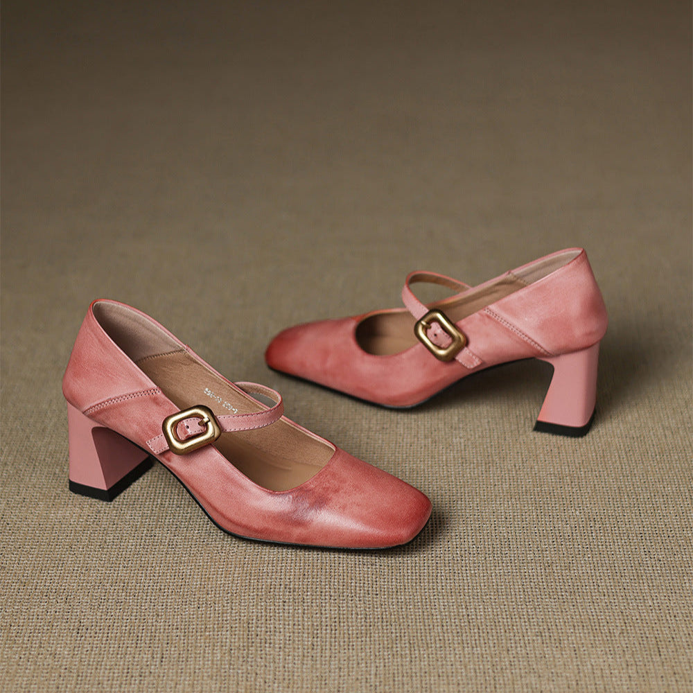 Kelis Genuine Leather Heels  Liora Lane Boutique