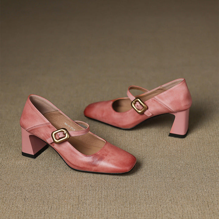 Kelis Genuine Leather Heels  Liora Lane Boutique