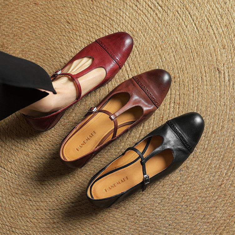 Graneth Genuine Leather Flats  Liora Lane Boutique