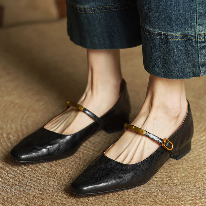 Merlot Genuine Leather Pumps  Liora Lane Boutique  Black / 9.5 119.99