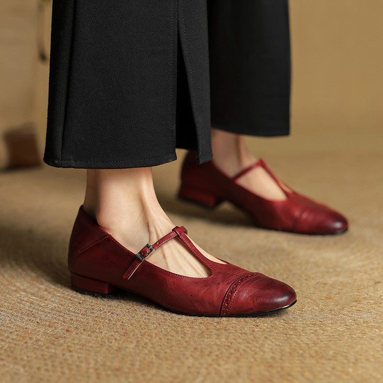Graneth Genuine Leather Flats  Liora Lane Boutique