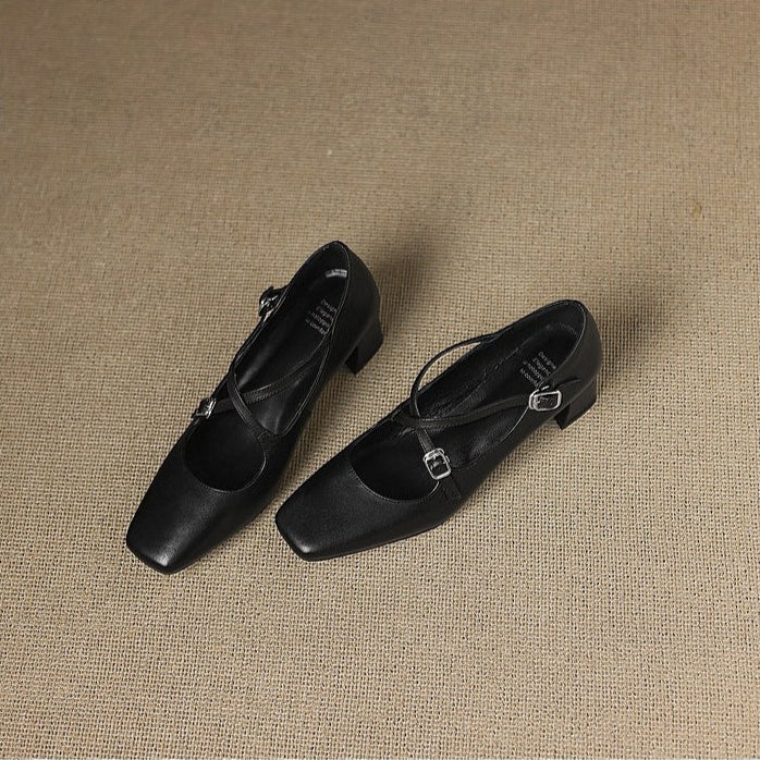 Ciora Genuine Leather Heels  Liora Lane Boutique