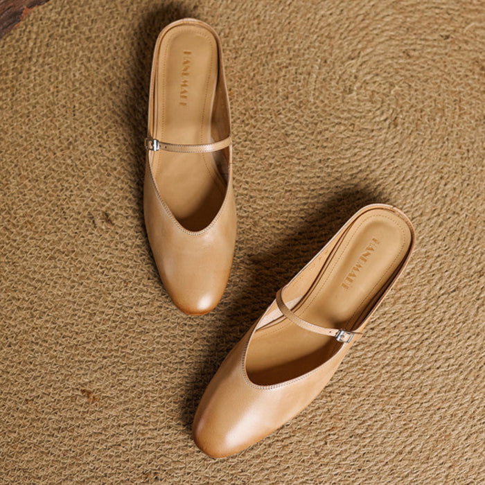 Merisa Genuine Leather Mules  Liora Lane Boutique